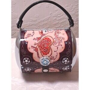 Little Earth Rhinestone Cowgirl Purse Western Stars Guns Roses